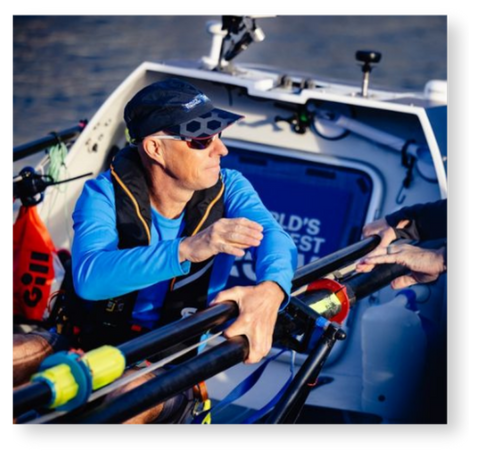 Martin Stengele in seinem Boot